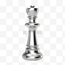 银色陶瓷国际象棋车 3d 渲染