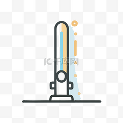 流量计的扁线图标 向量
