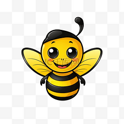 表情符号蜜蜂卡通傻笑