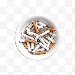 香烟图片_白色烟灰缸与香烟工作室摄影关闭