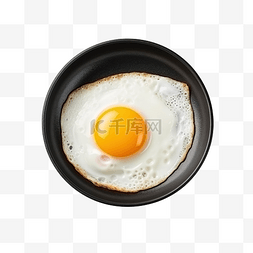 锅中的美食图片_在煎锅中煎的鸡蛋 3d 逼真 png
