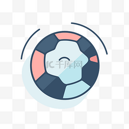 足球球平面图标 向量