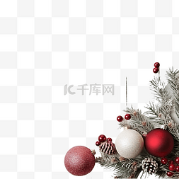 树枝圣诞树框架和白色木质复古表