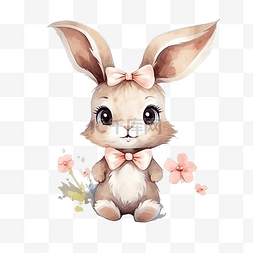可愛的兔子插畫