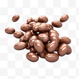 涂层巧克力图片_巧克力涂层豆类糖果在空气中流动
