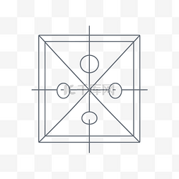 正方形和八个圆形排列成非常几何