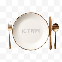 盘子和布图片_感恩节晚餐盘子的顶部视图，配有