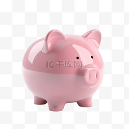 储蓄猪图片_粉红色的存钱罐 3d 渲染
