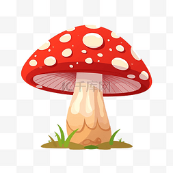 平面风格的蘑菇