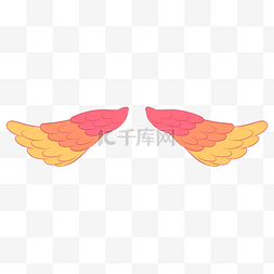 天使翅膀彩色卡通