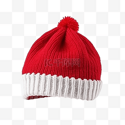 白色针织帽图片_santa hat 在圣诞节期间用于防雪的