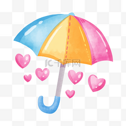 雨伞造型图片_彩色爱新雨伞