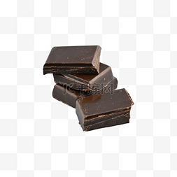 巧克力黑色写实巧克力掰开