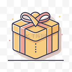 礼品包装图标图片_显示可爱的礼品盒图标 向量