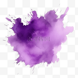 泼漆图片_紫色抽象水彩泼漆水彩颜料画笔描