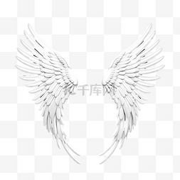 天使的翅膀和光环