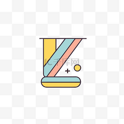 彩色字母k图片_字母 v 标志与颜色 向量