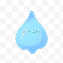 湿身图片_3d 风格蓝色水滴隔离中的水滴形状