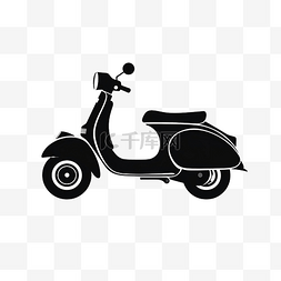 vespa 摩托车的轮廓