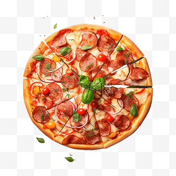 香肠披萨意大利食品切片食谱png ai