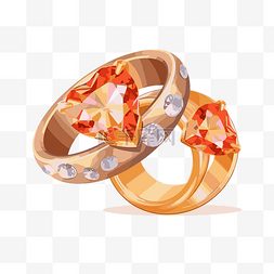 橙色钻石背景图片_結婚戒指 向量