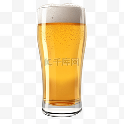 酒背景图片_透明背景上隔离的 3d 啤酒杯