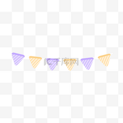 生日派对三角形装饰彩旗