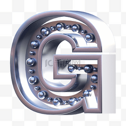 金属质感字母g