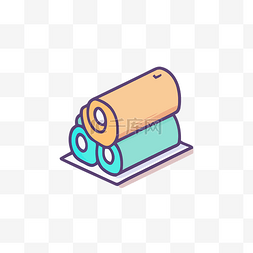 卫生纸巾图片_卫生纸卷形状的某种洗涤的符号 