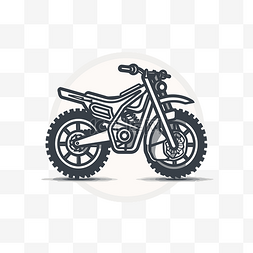 浅色背景上的摩托车图标 向量