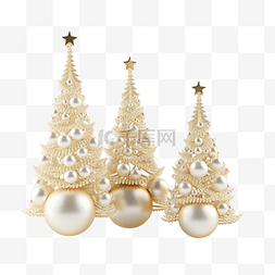 悬挂卡图片_挂在装饰珍珠珠上的白色圣诞树的