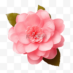 绽放的粉色花瓣图片_山茶花“初出茅庐”