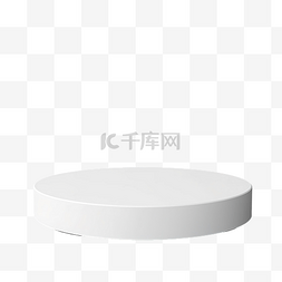 装满水的圆柱图片_空圆形白色讲台场景或 3D 圆柱站
