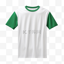 纯白色t恤图片_纯绿色和白色 T 恤样机模板，带有