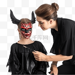 化妆师图片_化妆师在美容院给年轻女孩化妆成