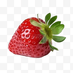 红色的花特写图片_红色新鲜成熟美味切草莓绿叶