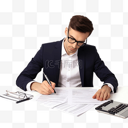 报告文书图片_填写税表 商人填写税表