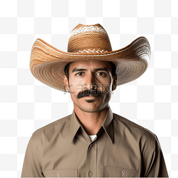 墨西哥帽子图片_墨西哥小胡子男人