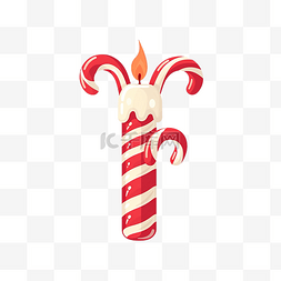 平面食品图形图片_hygge 舒适的圣诞糖果手杖隔离