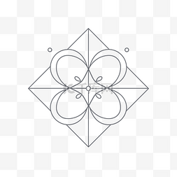 白色樱花图片_三角形设计，有几条线显示相交点