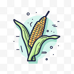 菜单玉米图标设计的图标 向量
