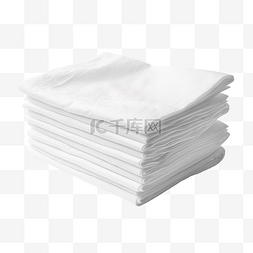 文件堆叠图片_两片折叠的白色薄纸或餐巾纸堆叠