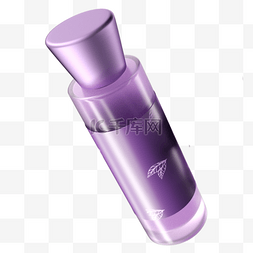 产品包装图片_3d化妆品样机紫色立体