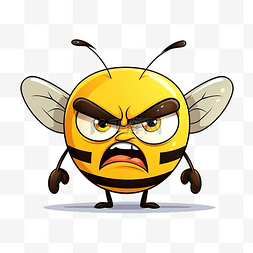 表情符号 蜜蜂 卡通 生气