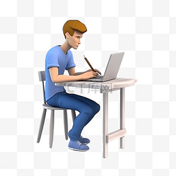 work图片_man sat work Activity 3d 插图