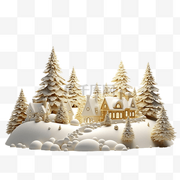 圣诞快乐图像图片_3d 渲染具有复制空间的雪景场景的