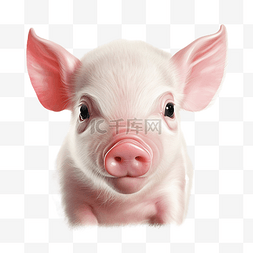 可爱的粉红猪脸