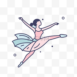 芭蕾舞女图片_芭蕾舞女演员角色的插图 向量