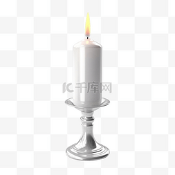 蠟燭火焰图片_烛台上燃烧的蜡烛