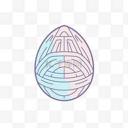 复活节彩蛋图标图片_以颜色和渐变线隔离的复活节彩蛋